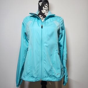 Brooks Women's Light Blue Running Jacket/Wind Breaker Size Small